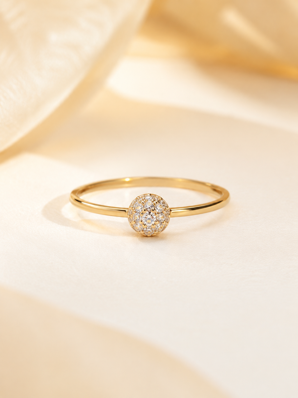 Cincin Gold Bead Crystal