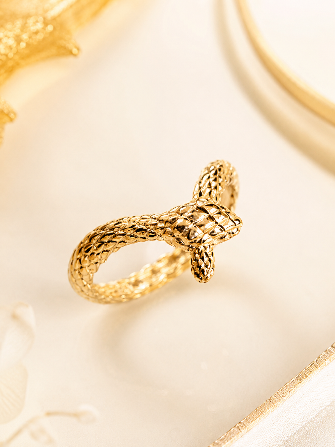 Cincin Ular Gold Sisik
