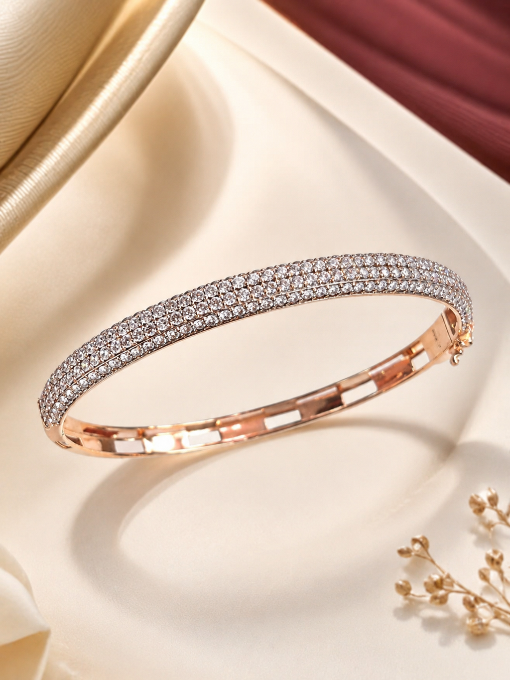 Gelang Bangle Rose Crystal