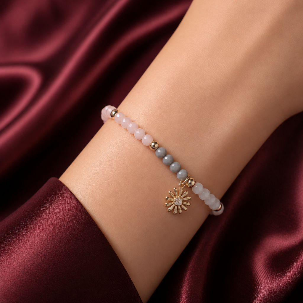 Gelang Kristal Adjustable Bunga Matahari