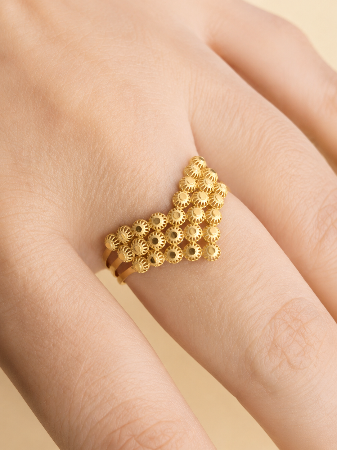 Cincin Bulat Pattern 3 Baris