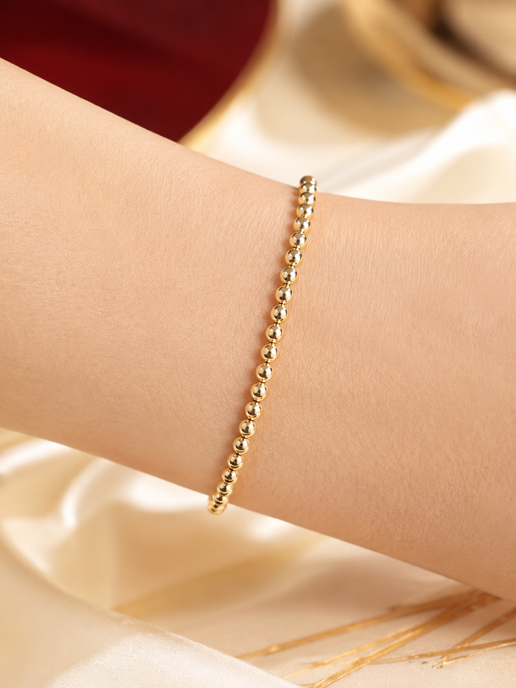 Gelang Gold Beads Klasik
