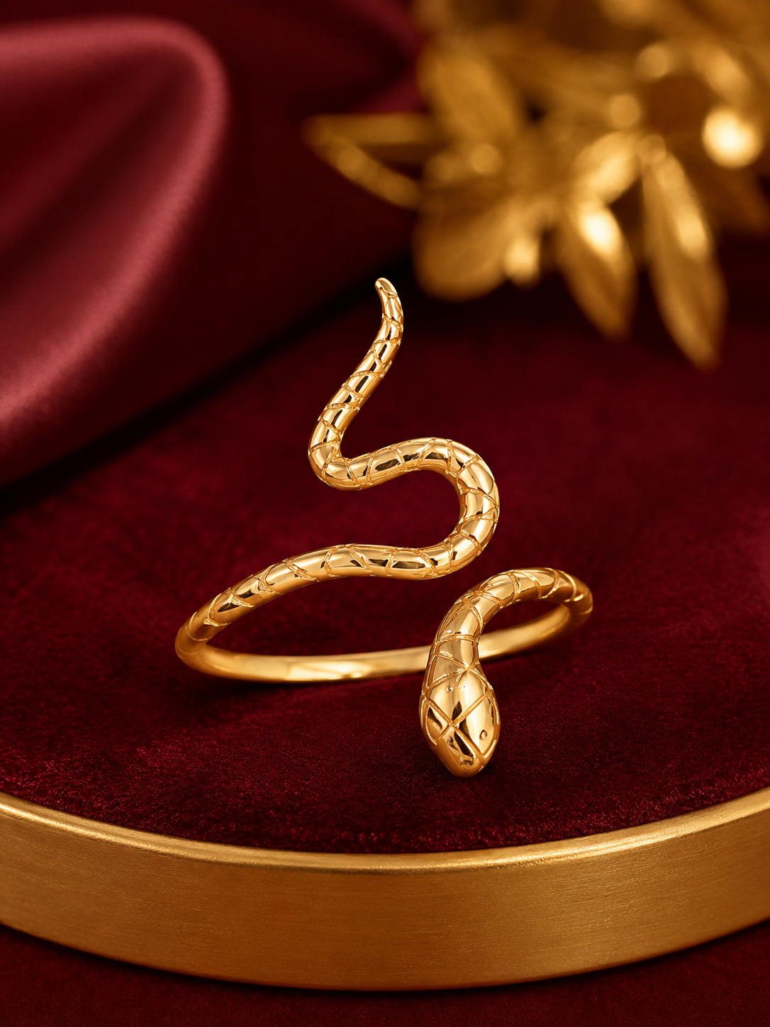 Cincin Gold Ular Sisik