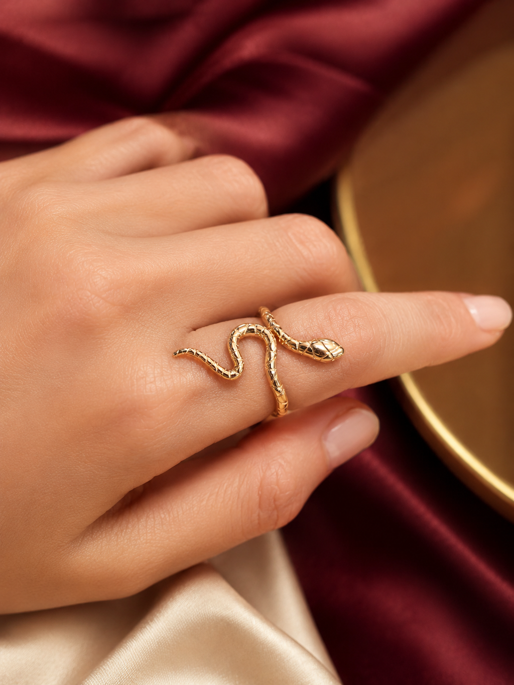 Cincin Gold Ular Sisik