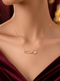 Kalung Serut Peniti Gold Heart