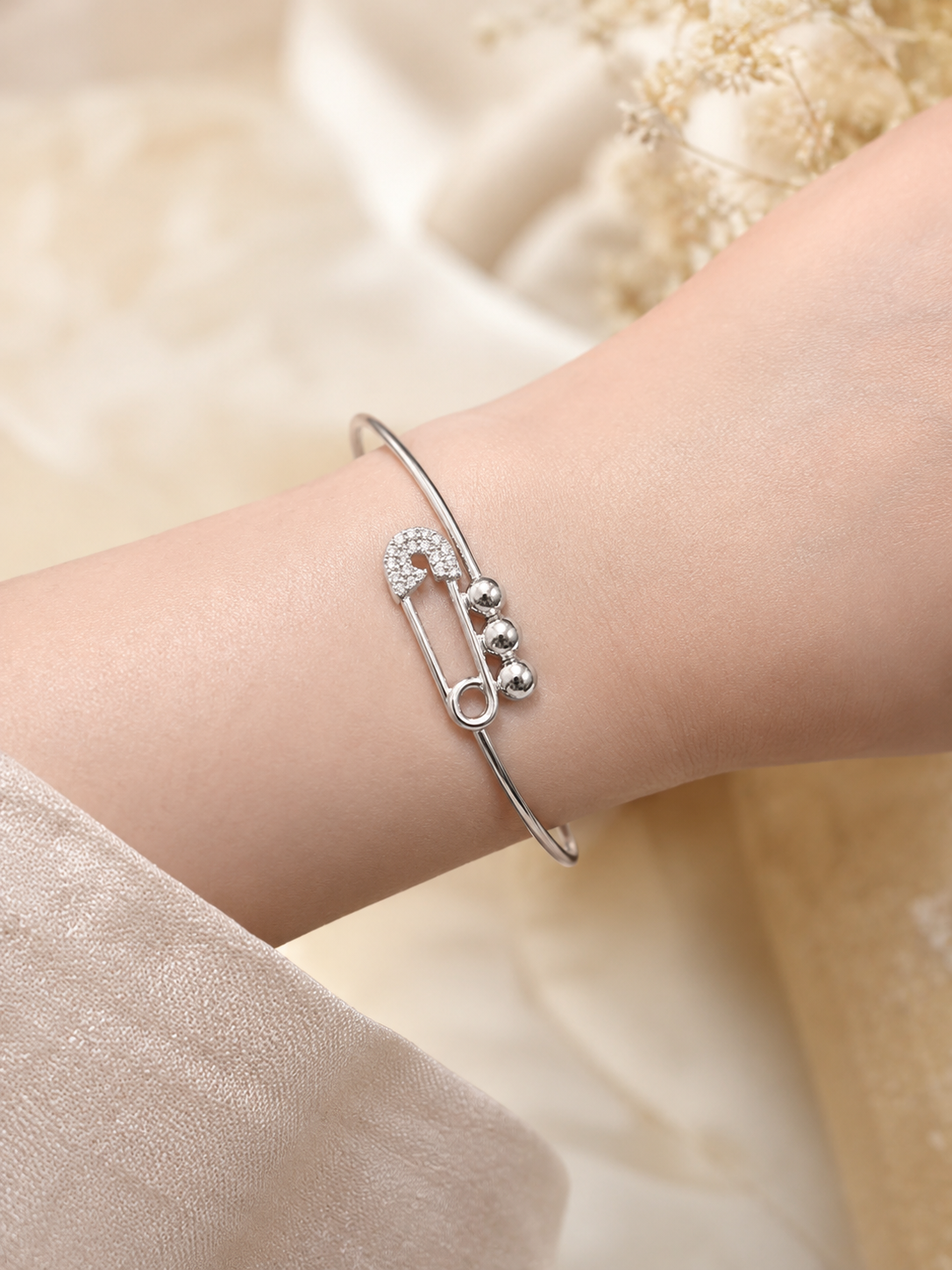 Gelang Bangle Peniti Chrome